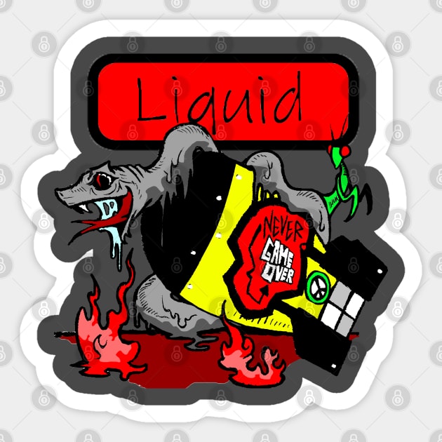 Tribute to Liquid Snake Sticker by Brandon Beyond